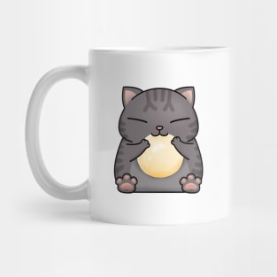 Chubby Cat White Dango Mug